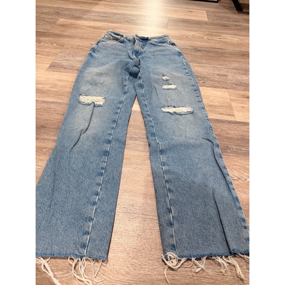 Zara Distressed Denim Size 4 Jeans - Picture 2 of 6